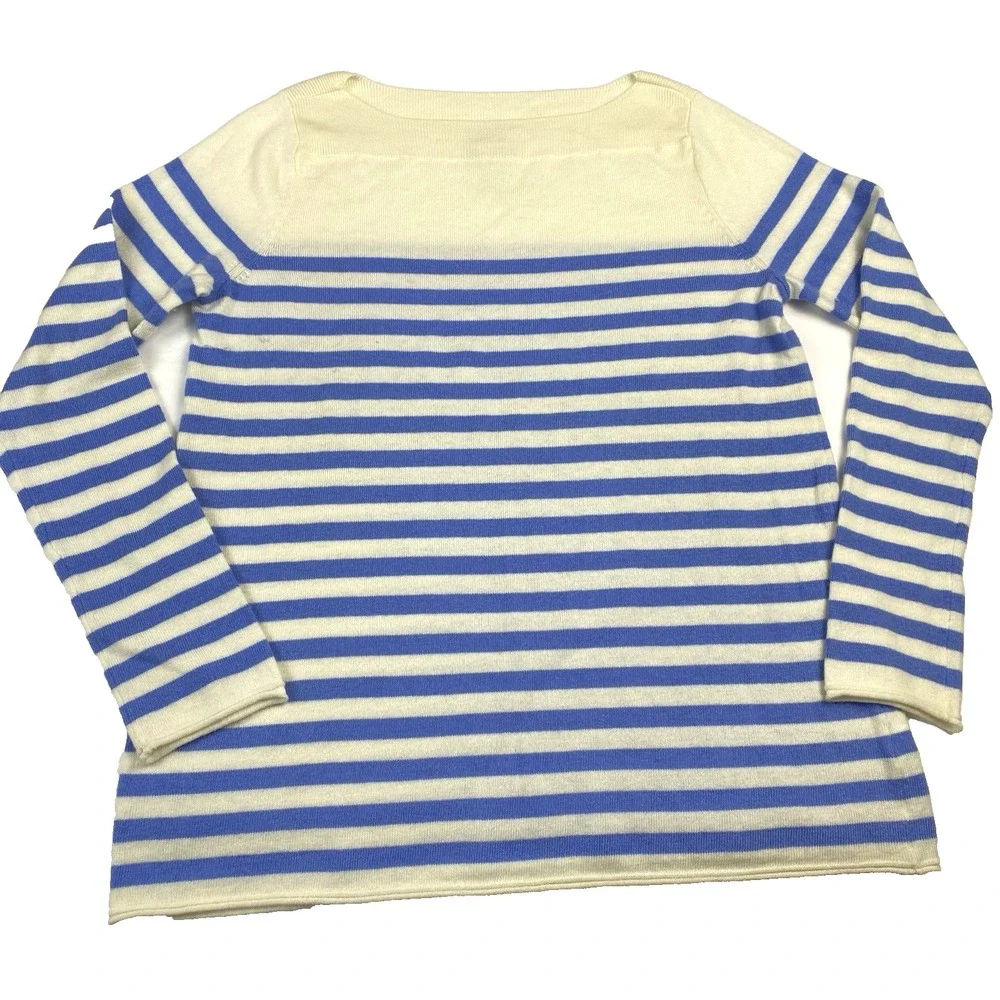 Gap Eversoft Sweater Wool‎ Blend Womens Size Small Preppy Nautical Striped Soft